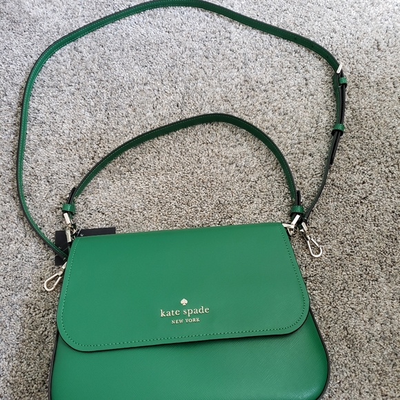 NWT Kate Spade ♠️ Green saffiano leather shoulder bag - Picture 8 of 9